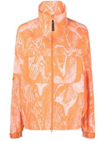adidas by Stella McCartney - TrueCasuals graphic-print track jacket - women - Spandex/Elastane/Recycled Polyamide - XS - Orange