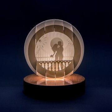 光影紙雕夜燈-求婚/結婚基本款