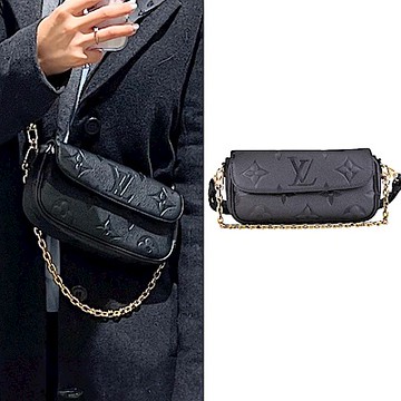 Louis Vuitton LV 路易威登 M82154 Ivy 皮革WOC斜背包(黑色)