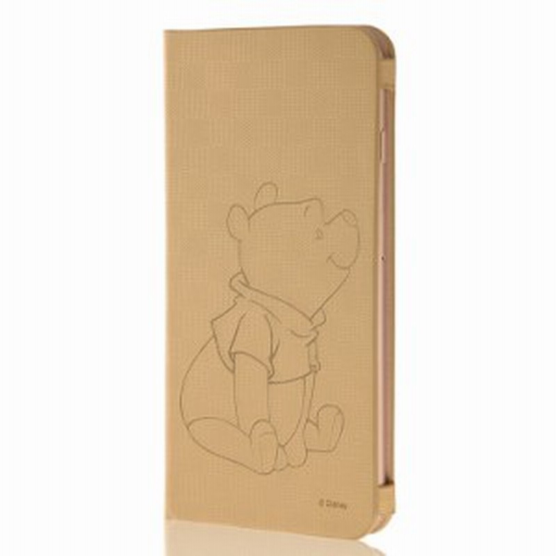 P10倍 Iphone 6 Plus 用 ディズニー テクスチャー ブックカバータイプ レザージャケット プー 通販 Lineポイント最大1 0 Get Lineショッピング