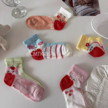 Mini baby🌷兒童春夏防臭網眼超薄短襪女童卡通演奏襪子夏日絲襪寶寶透氣襪子