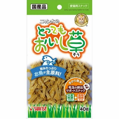マルカン:ニャン太のとってもおいし草 40g SNY-003 猫 おやつ スナック ジャーキー 草 猫草 毛玉 ヘアボール SNY-003 猫
