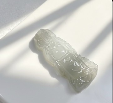 冰種翡翠關公關聖帝君 | 裸石 | 天然緬甸玉A貨翡翠 | 送禮