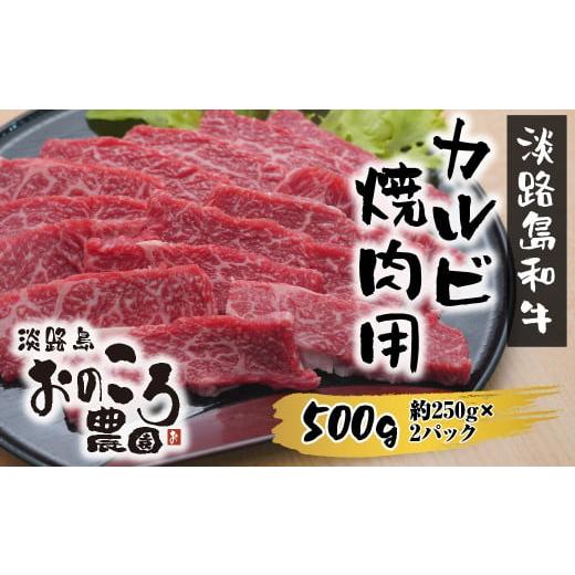 ふるさと納税 兵庫県 淡路市 淡路島和牛 カルビ焼肉用 500g 約250ｇ×2