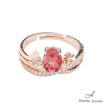 【幸福珠寶】紅石榴戒指(夢與蝶 紅石榴)