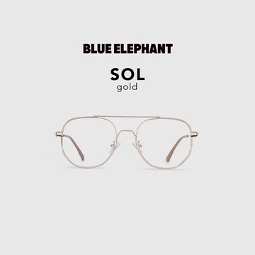 【BLUE ELEPHANT】SOL gold 抗藍光眼鏡 鏡框 附盒 官方旗艦店
