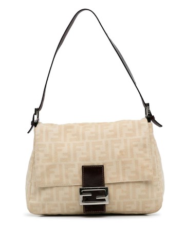 Fendi Pre-Owned - Zucca Mamma Forever shoulder bag - women - Canvas/Calf Leather - One Size - Brown