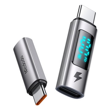 Mcdodo 麥多多 勁速轉接頭 Type-C母轉Type-C公 功率數顯 100W  1個  OT-609