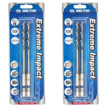 KING TONY 金統立 六角起子不銹鋼鑽頭 5mm 2支