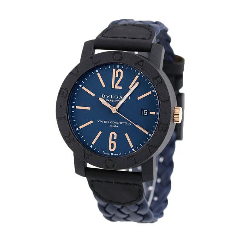 ブルガリ ブルガリブルガリ カーボンゴールド 40mm 自動巻き 腕時計 BBP40C3CGLD BVLGARI ブルー | LINEショッピング