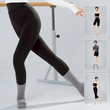 女士尼龍芭蕾舞褲黑色卡普里褲成人彈力體操舞蹈短褲