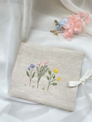【芳小姐手作】秘密花園刺繡收納包  小禮物 隨身收納