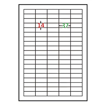 鶴屋 A4三用電腦標籤 B1437 37 x 14mm 26號  95格  105張