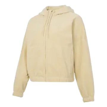 NIKE 外套 女款 運動連帽外套 搖粒絨 AS W NK ONE TF FZ HD POLAR GCE 米白 HQ4878-783 (2S3987)