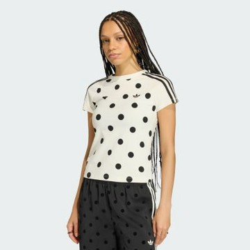 Adidas 愛迪達 Cali Tee KV1193 女 T恤 運動上衣 休閒短袖 白 亞版 點點 復古
