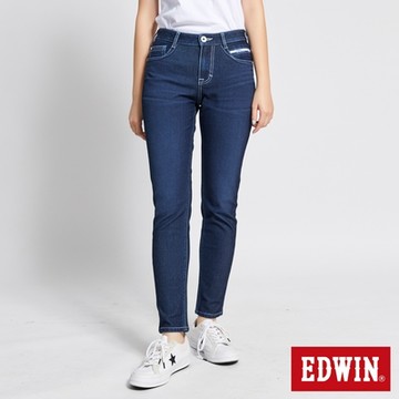 EDWIN 女裝 迦績 EJ2冰河玉錐形長褲-酵洗藍