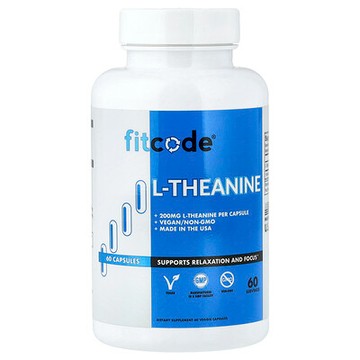 fitcode, L-茶氨酸素食膠囊，200 毫克，60 粒