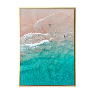 陽光加勒比海景裝飾畫  42 x 59.4cm  金色