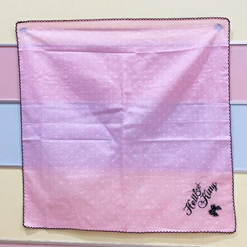【震撼精品百貨】Hello Kitty 凱蒂貓 日本三麗鷗 KITTY大方巾/手帕/絲巾-粉#52410 震撼日式精品百貨