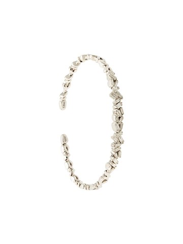 Suzanne Kalan - 18kt white gold Uneven Fireworks diamond baguette cuff - women - 18kt White Gold - One Size - Silver