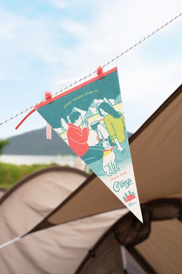 dearproject 野外 露營風 不織布 毛氈掛旗/ 吊旗