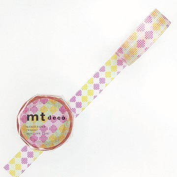 mt Deco 和紙膠帶 / 格子圓點-粉色 (MT01D453) / 2020SS