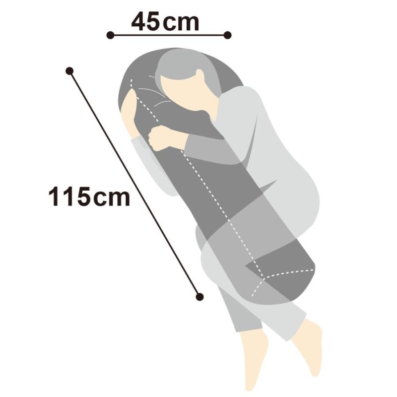 頭も支える抱き枕用カバー(GY23Nクール-11) ニトリ | LINEブランドカタログ