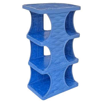 OAK&FIR 橡合杉地板 簡易收納鞋架 4層  1個  藍色