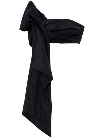 Simone Rocha - draped cropped top - women - Polyamide - 12 - Black