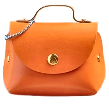 甜姐兒 復古光澤皮感零錢包 PU材質  7.9 x 2.3 x 6.8cm  橘色  1個