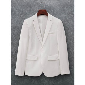 西裝白色男外套休閑單西服春秋裝上衣韓版修身炸街男裝潮流雅痞帥