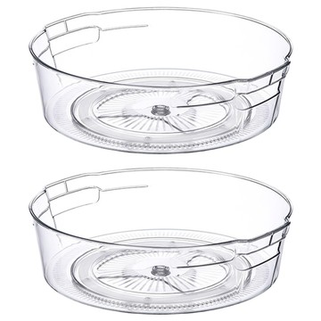 旋轉置物架  透明色  2個