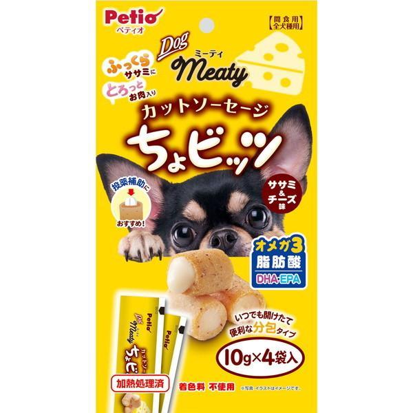 ペティオ Meaty カットソーセージ ちょビッツ ササミ＆チーズ味 10g×4