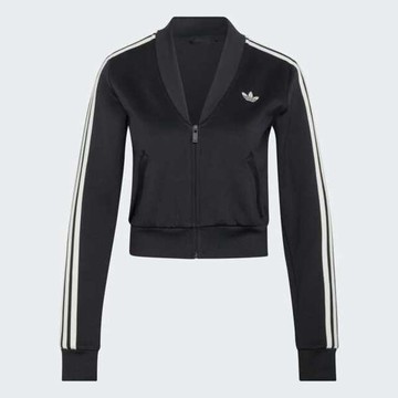 Adidas 愛迪達 V-neck Sst Tt KV1181 女 立領外套 運動外套 休閒穿搭 黑 亞版