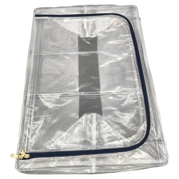 OP 生活 日系透明鋼架收納箱(100L)藍色 60*42*40cm  1個