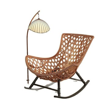 搖搖躺椅家用陽臺休閑躺椅午休懶人龍蝦椅單人客廳成人戶外可搖椅[010209DD]