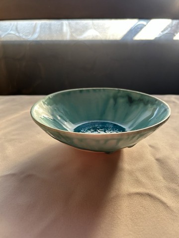 流釉 15cm 碗 翡翠綠
