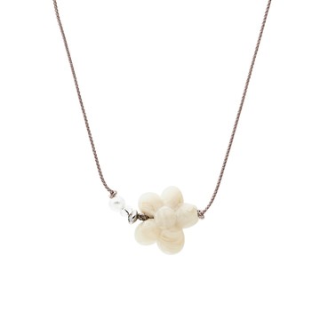 [韓國] 日暮花繪項鍊 / Flower Painting At Sunset Necklace