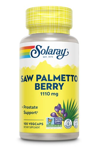 Solaray Organically Grown Saw Palmetto Dietary Supplement 555 mg - 100 VegCaps