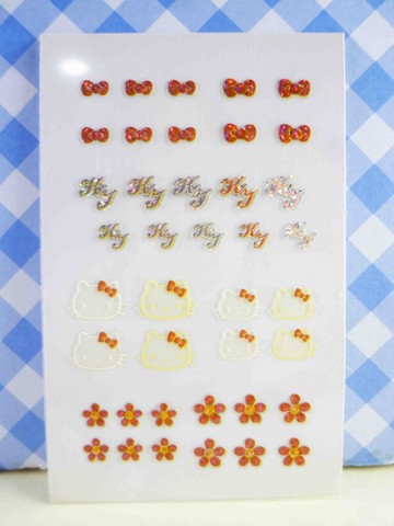 【震撼精品百貨】Hello Kitty 凱蒂貓~KITTY貼紙-指甲貼紙-紅花頭