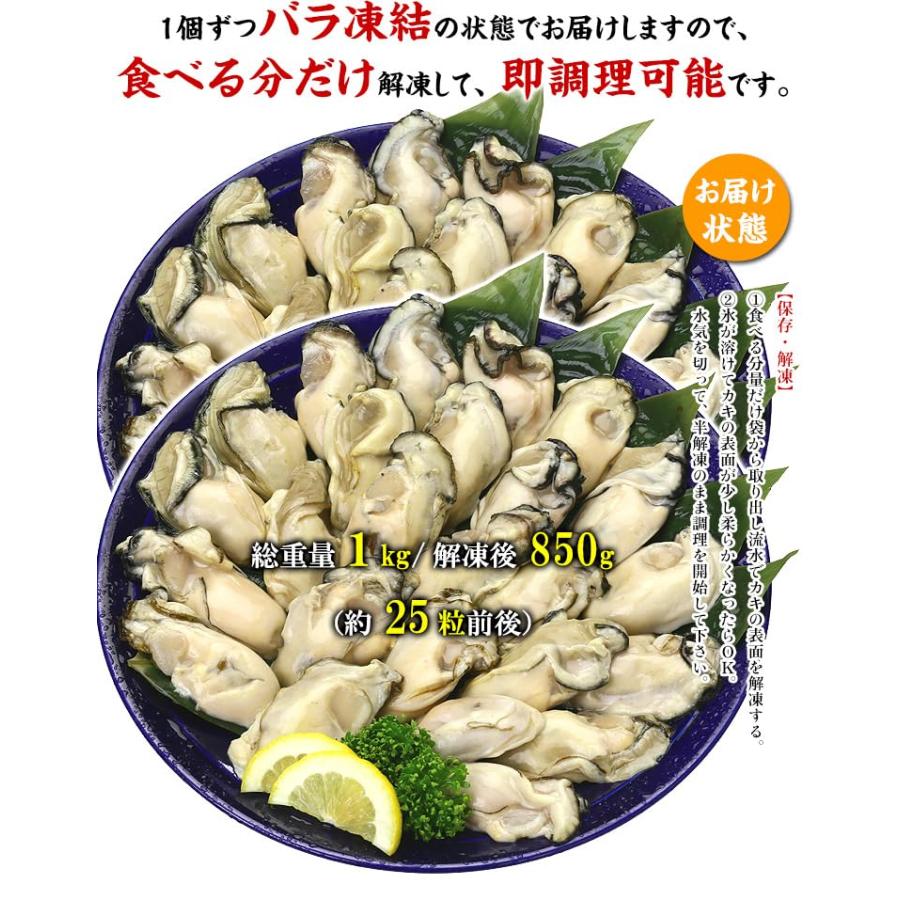 甲羅組カキ ジャンボ 広島カキ 2kg（1kg×2袋） かき 牡蠣 徳用 プレゼント ギフト