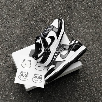 【逢甲 FUZZY】Nike Dunk Low SE Panda 漆皮黑白 熊貓 附贈熊貓吊牌 HQ1965-100