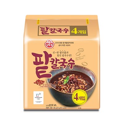 [オットギ] 小豆カルグクス 小豆麺 120*4袋 Red bean noodles 韓国ラーメン adzuki-bean gruel