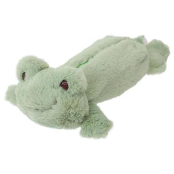 小禮堂 Pickles the Frog 泡菜蛙 絨毛造型筆袋 (趴姿款)