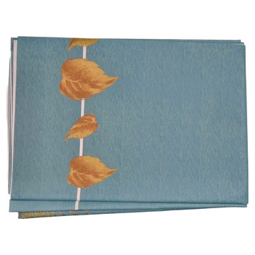 清新現代風撞色銀杏葉桌巾  海洋藍  140 x 180cm  1個