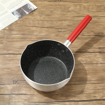 現貨鋁制雪平鍋復底奶鍋湯鍋煮粥專用涂層鍋輕煙健康不沾油煮面鍋【宜家良品百貨】