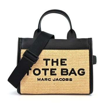 MARC JACOBS WOVEN編織手提/斜背兩用托特包-迷你/黑_廠商直送