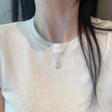 MoonDy 項鍊 吊墜 純銀項鍊 鎖骨鏈 銀飾 輕奢 情侶項鍊 頸鏈 女生項鍊 飾品 寶