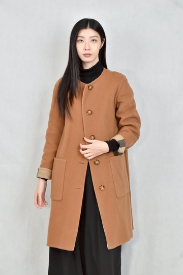 (M) burberry棕色大衣外套