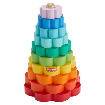 費雪 木製套圈玩具 18個月以上適用  彩虹  1組